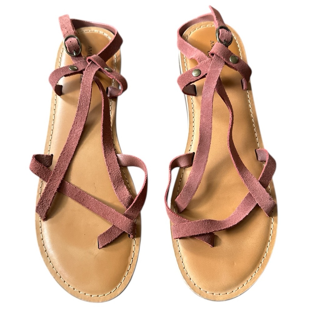 Women's Suede Strappy American Eagle Sandals - size 10